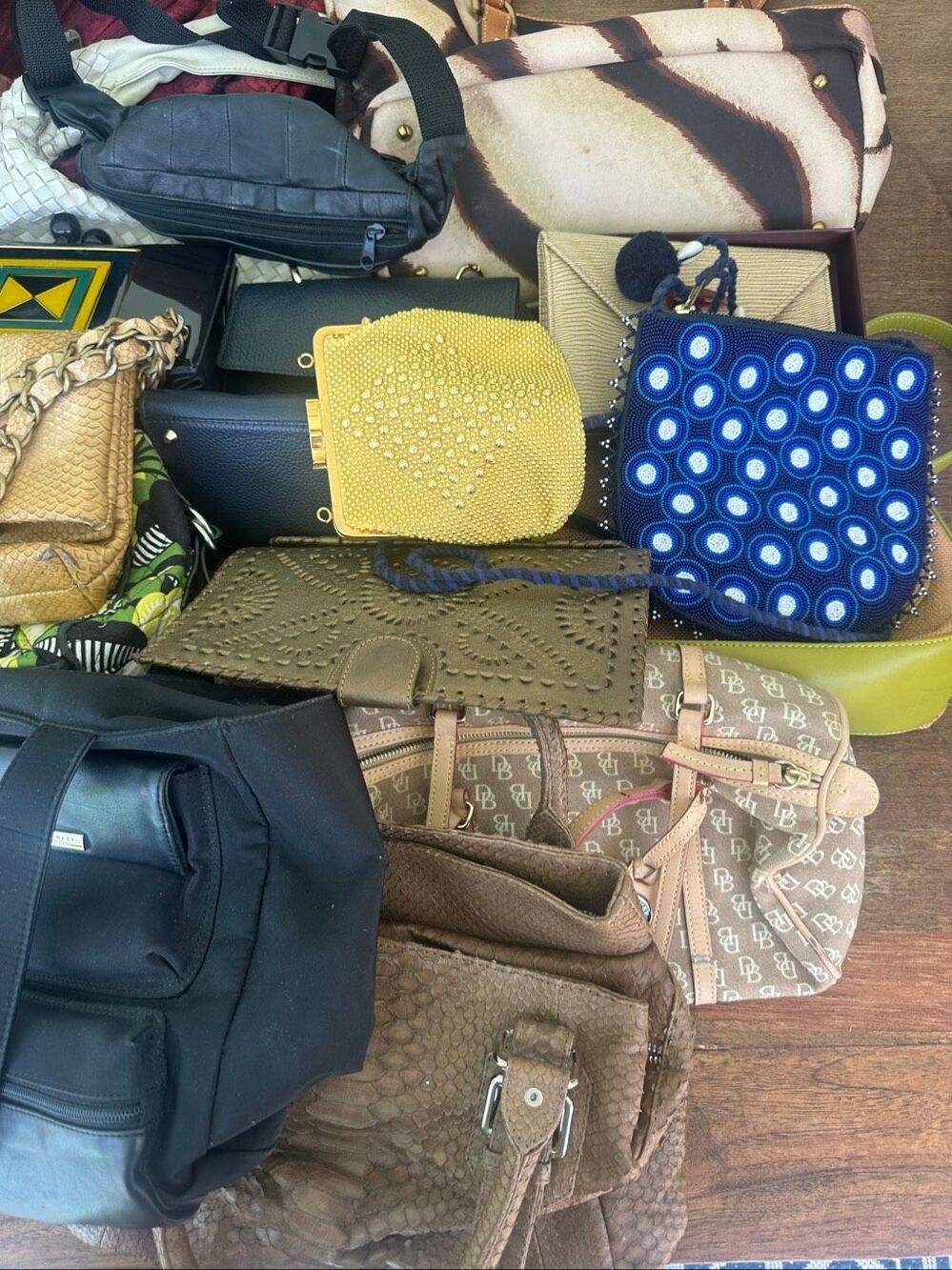 Mixed Lot of 15 Women’s Handbags & Purses, Tory Burch, Dooney & Bourke, etc.